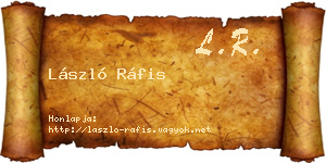 László Ráfis névjegykártya